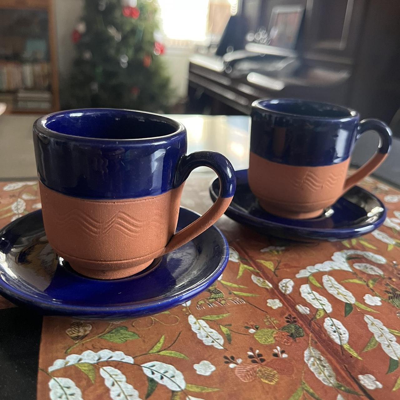 Set of 2 Stoneware Classic Espresso Cups