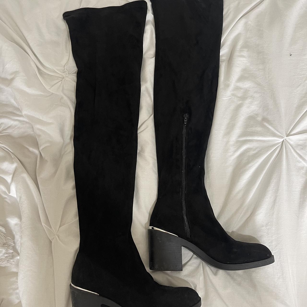 Topshop knee high heeled boots Very good condition... - Depop