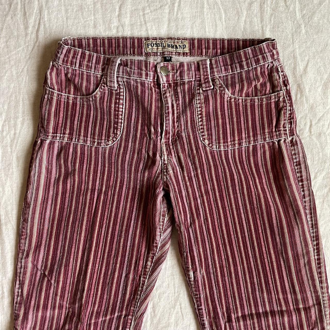 Fossil Women's Pink and Burgundy Trousers (2)