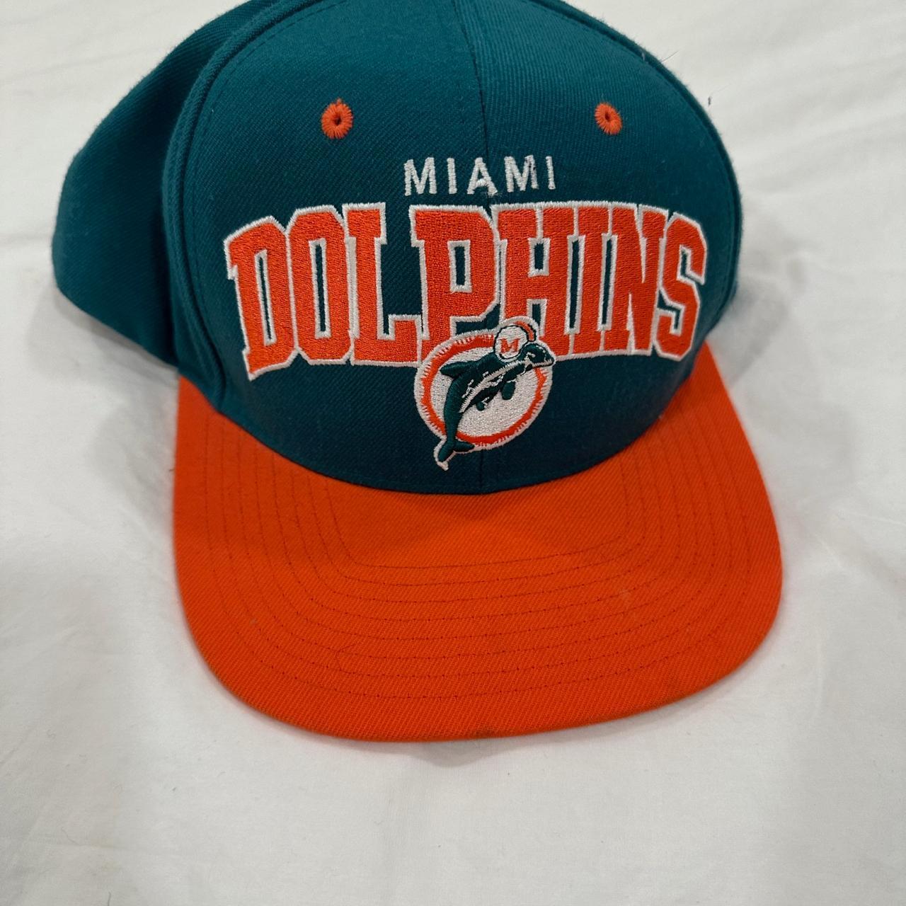 MIAMI DOLPHINS RETRO MITCHELL & NESS SNAPBACK ADULT HAT - Depop