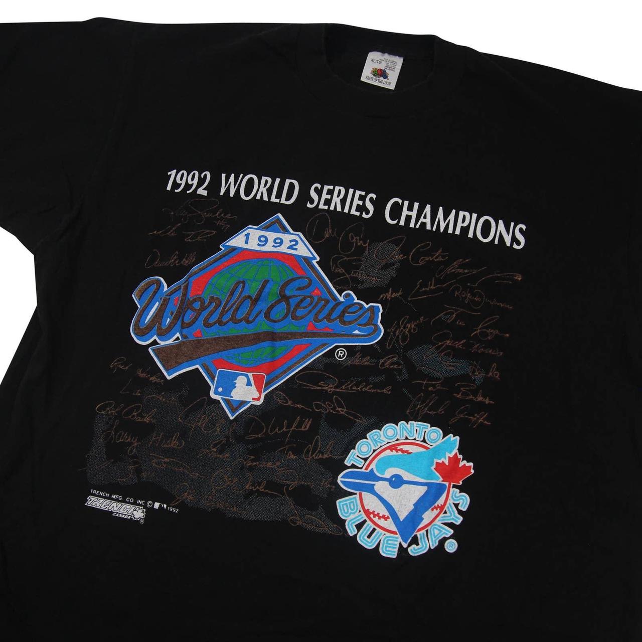 1993 Vintage TORONTO BLUE JAYS Shirt BASEBALL WORLD - Depop