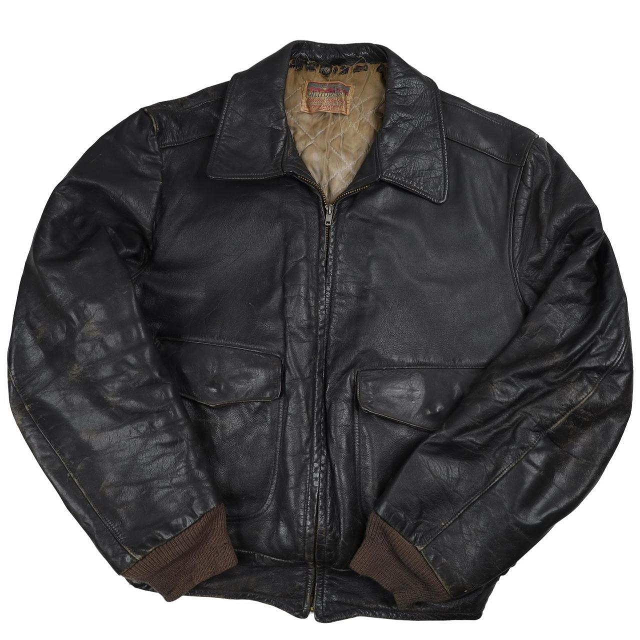 Vintage 50s Californian Selected Steerhide Leather...