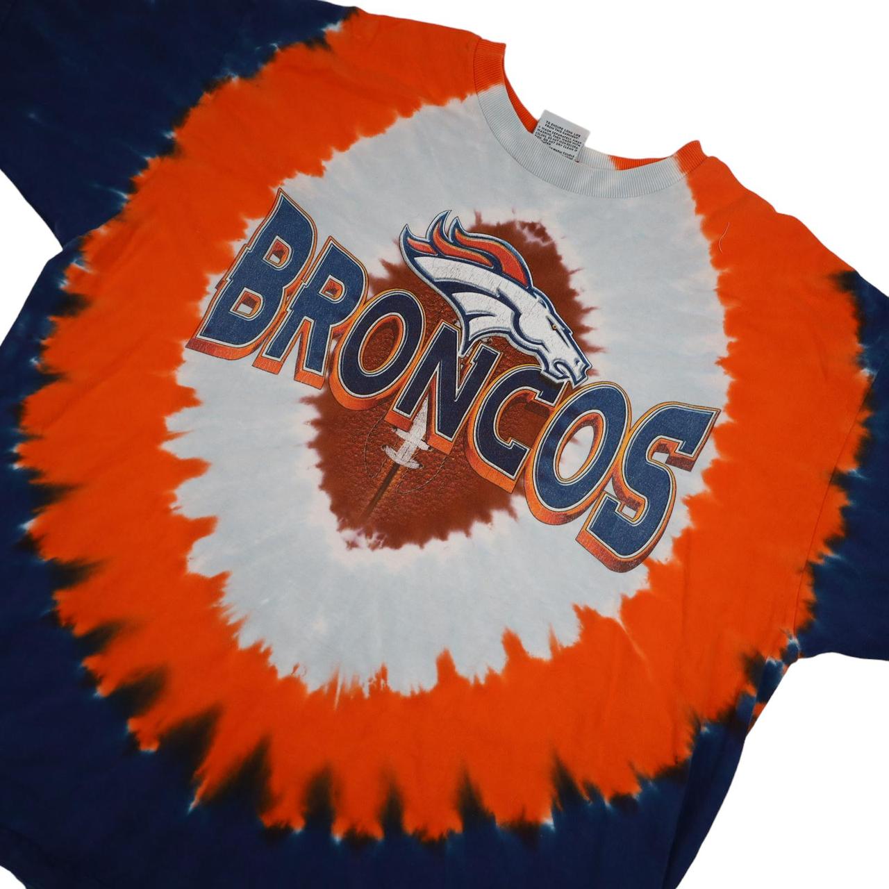 vintage denver broncos tie dye shirt! size large, - Depop