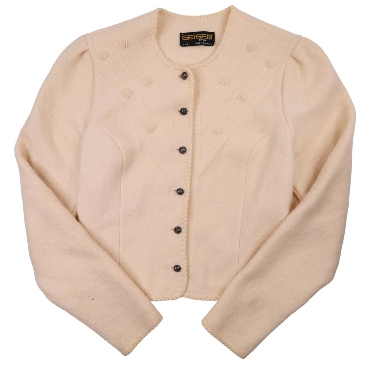 peddling skitse Fancy kjole Vintage Geiger %100 Wool Cardigan Sweater. In... - Depop
