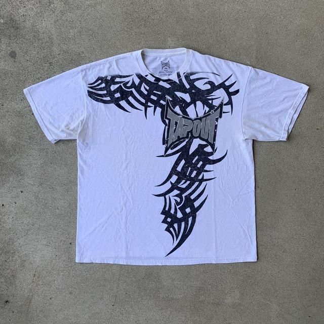 TRYTHM Tribal Y2K Graphic T-Shirt - White / M