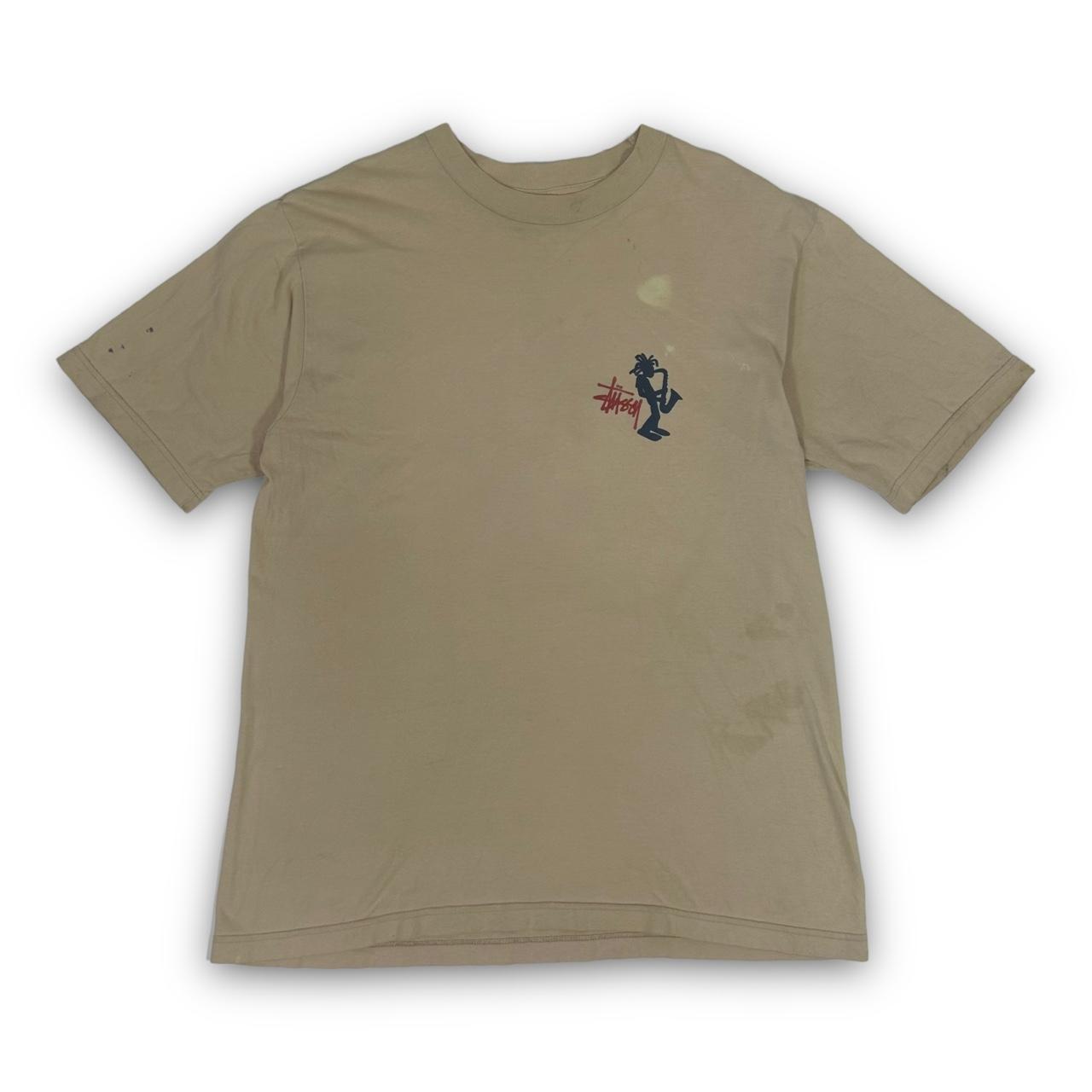 90s Stussy Saxophone Man tee Size: | Depop