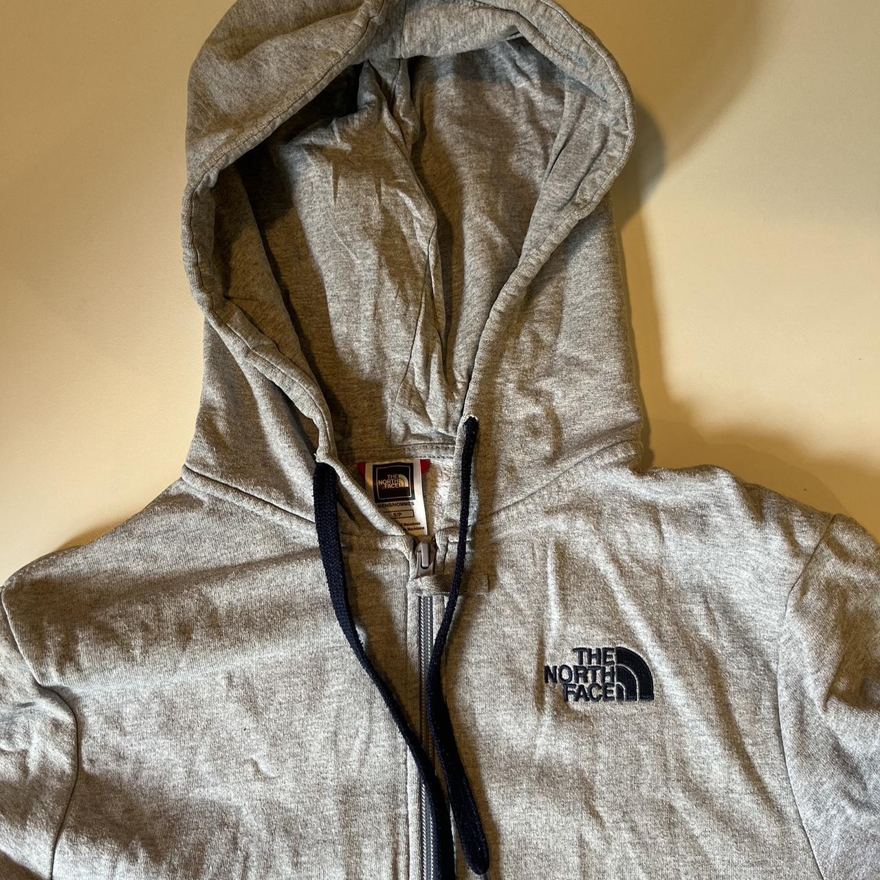 TNF grey zip up hoodie. Size small cheap grab it... - Depop