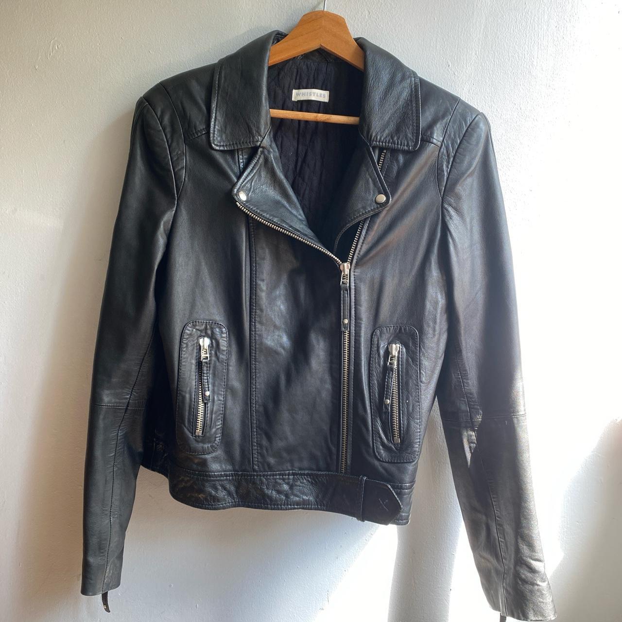 Whistles leather biker jacket Butter soft leather... - Depop