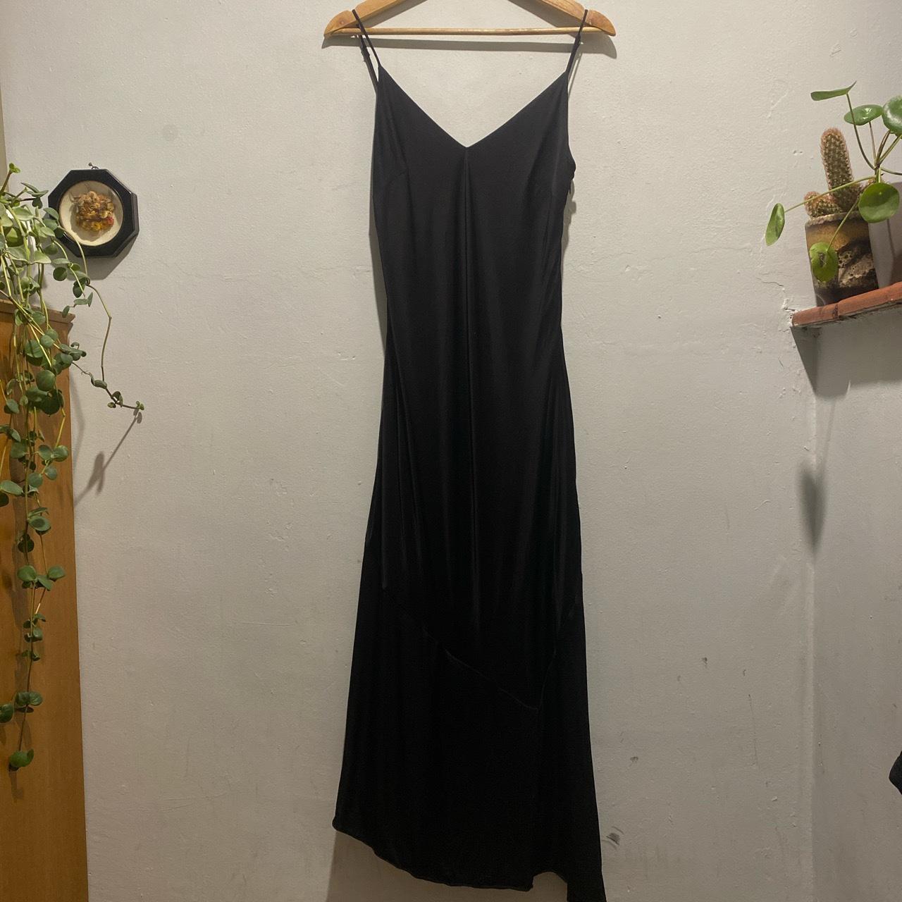 other stories black sateen slip dress