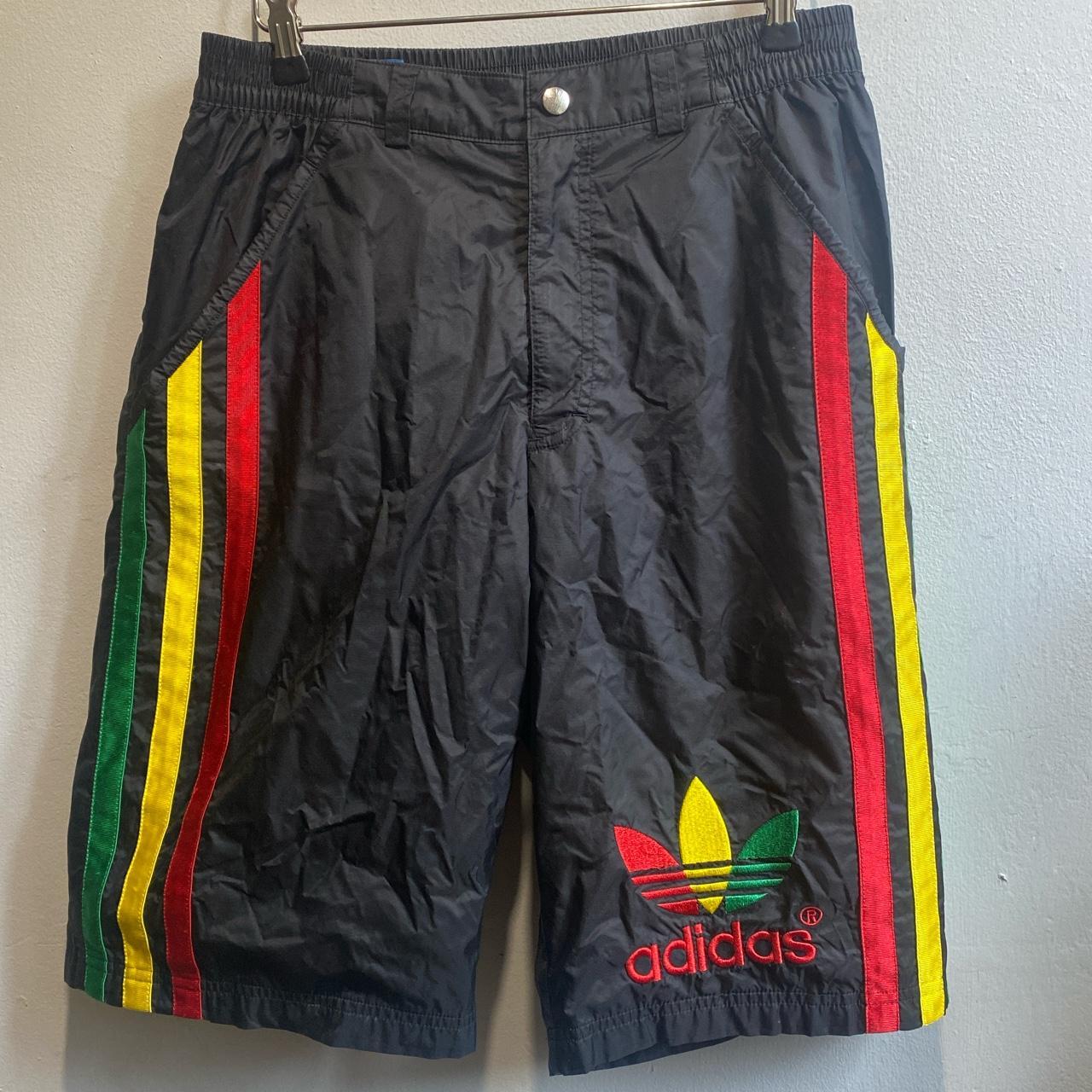 Vintage Rasta Adidas Chile Shorts In Shell Rare To Depop