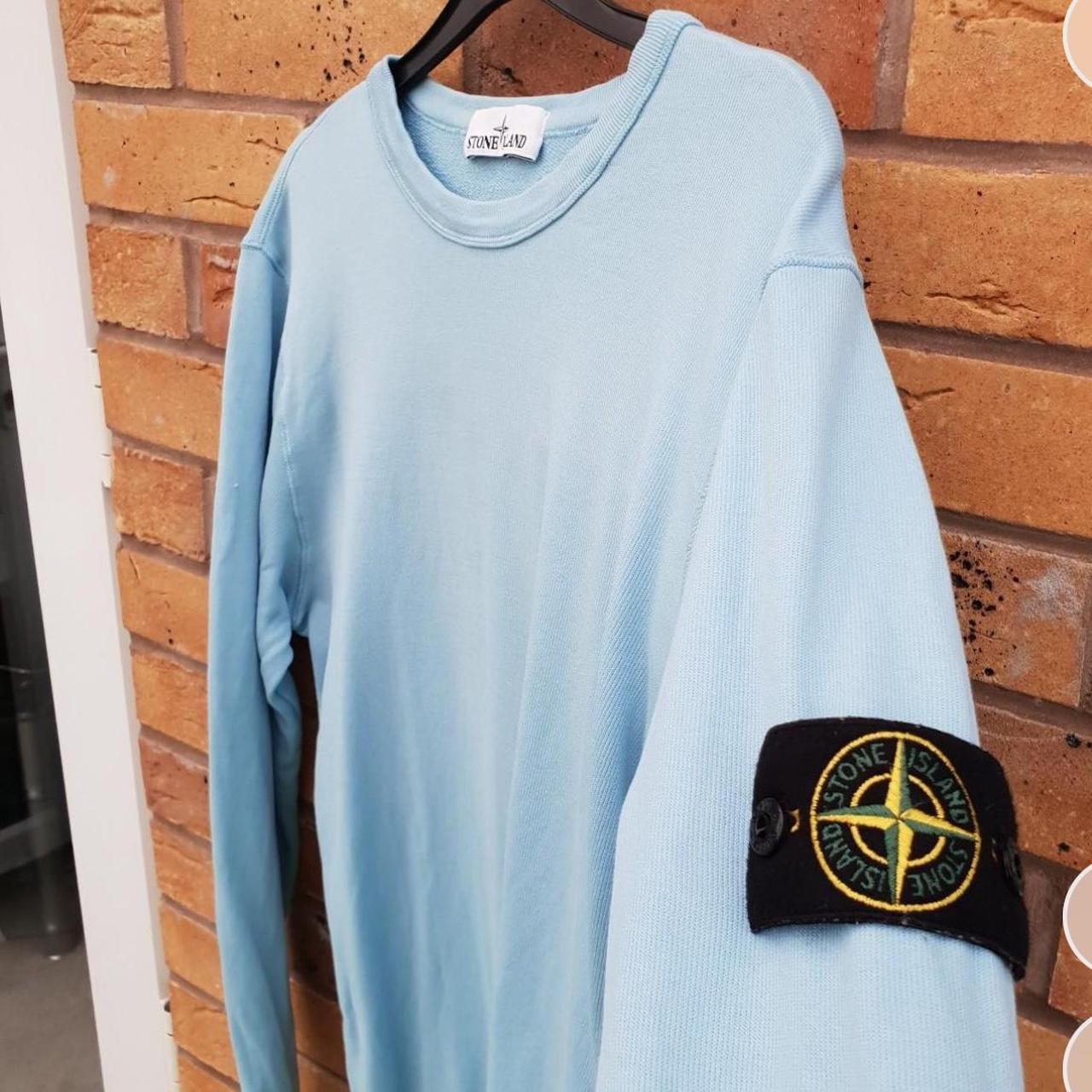 Stone island baby blue jumper on sale