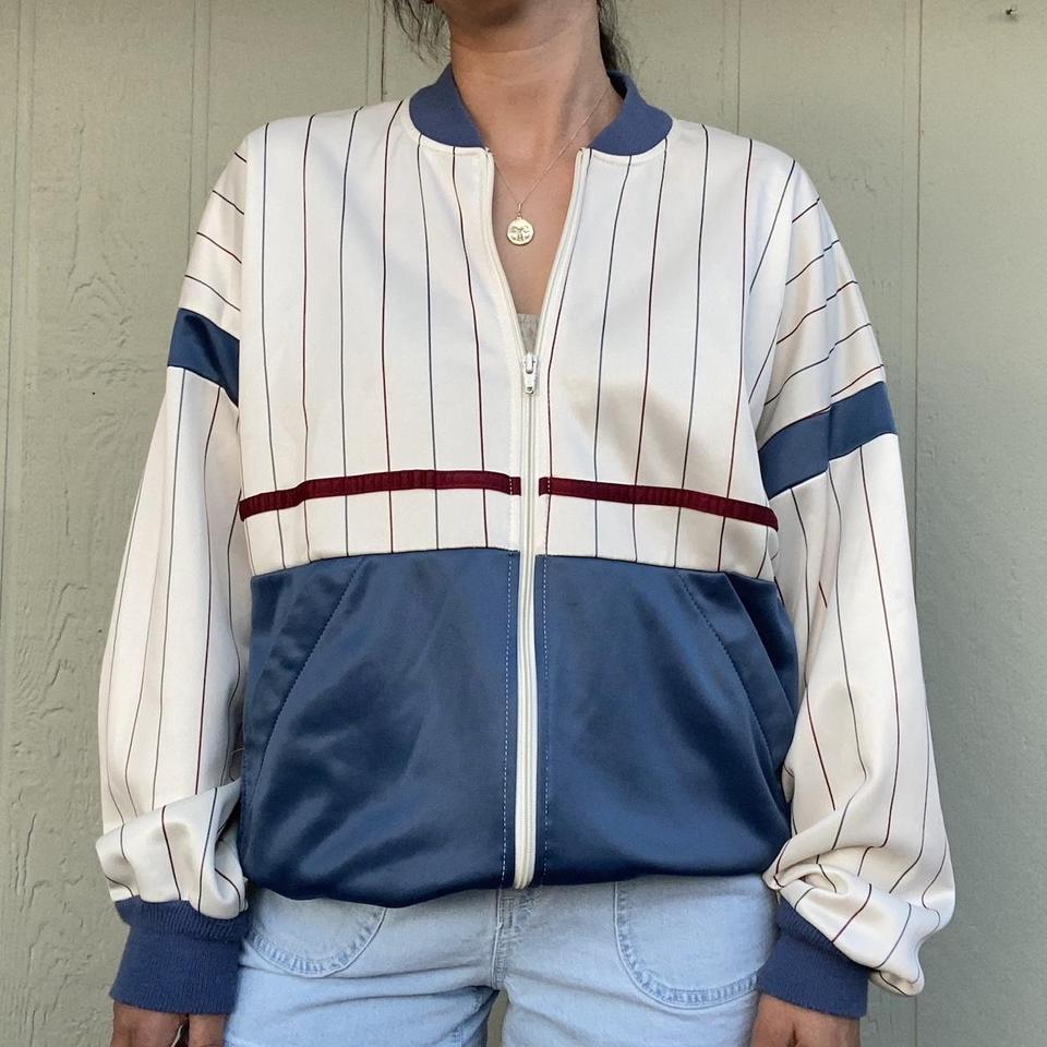 VTG 70s Sportswear Poly-Blend Tracksuit Jacket Top - Depop