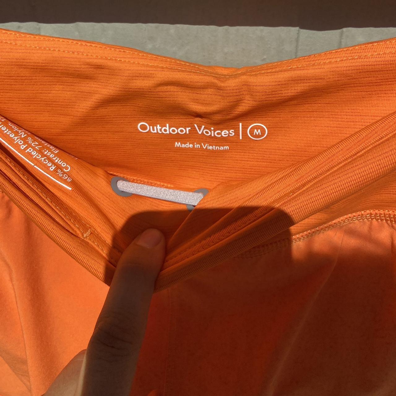 Outdoor voices hudson RARE bright orange shorts size... Depop