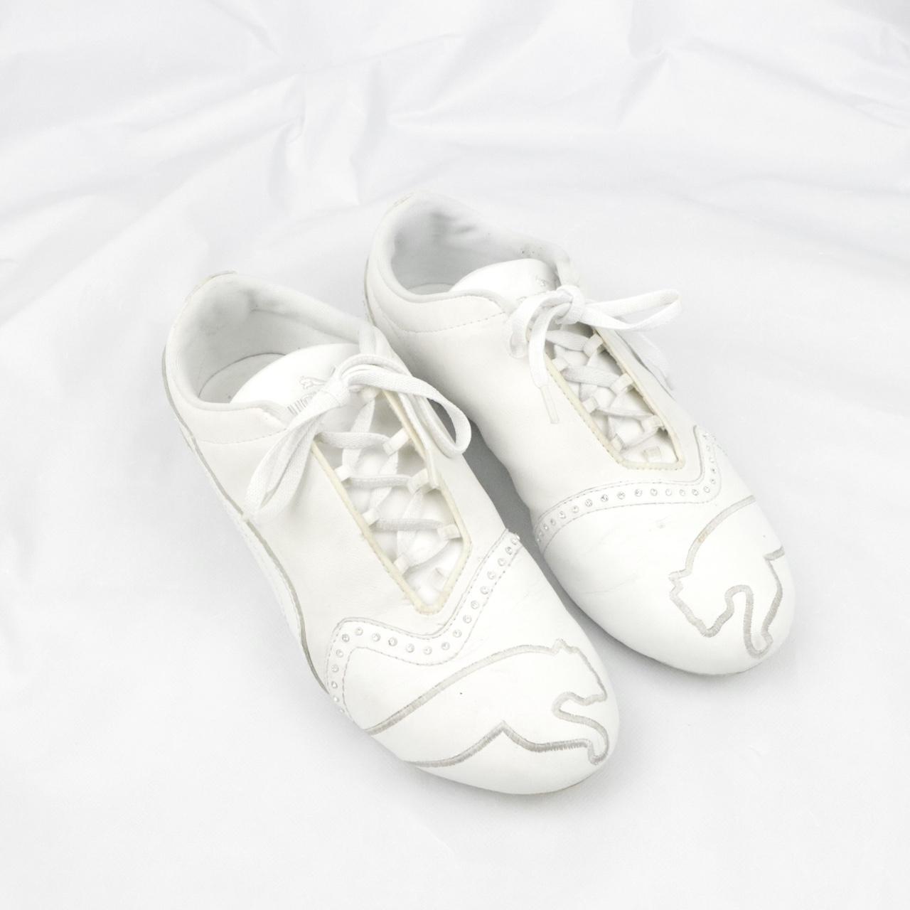 womens puma white basket leather trainers