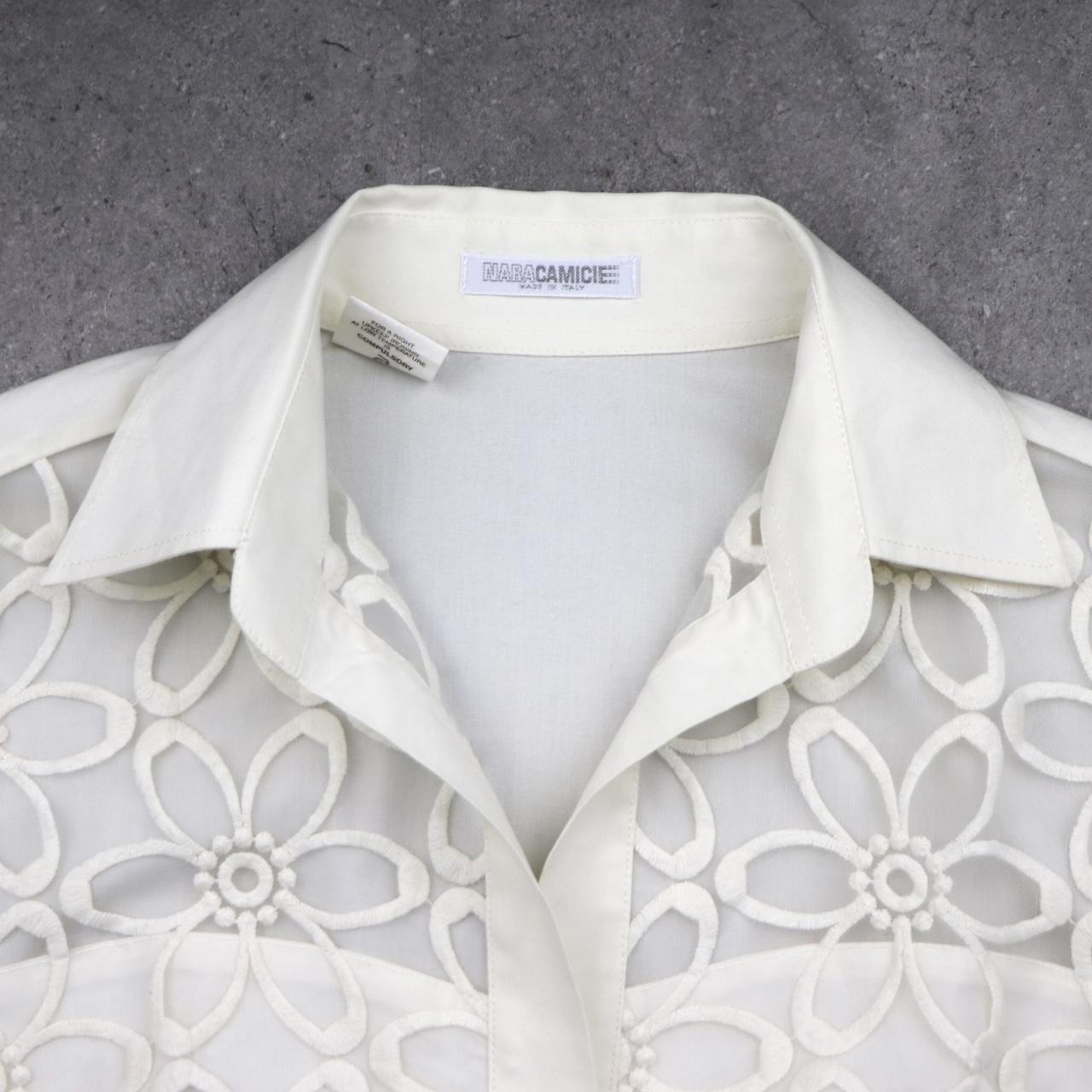 NARA CAMICIE ★美品4点 Beautiful vintage NARA CAMICIE cream button up shirt | Depop