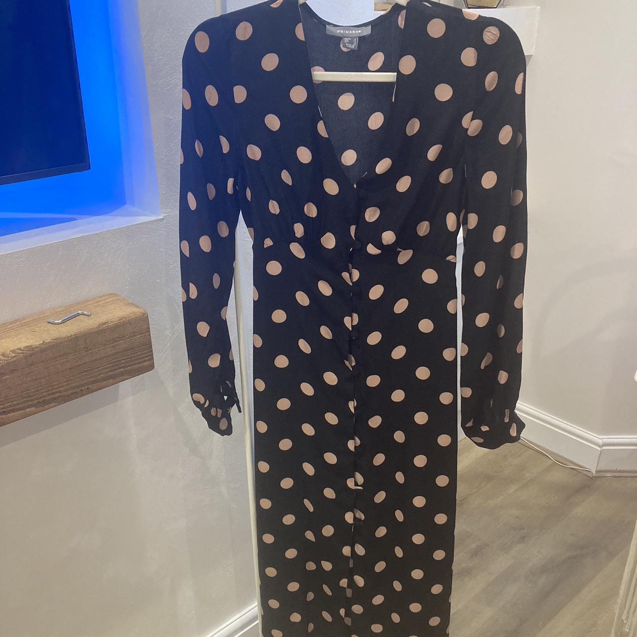 Polka dot midi dress Primark Size UK4 fits UK4 8