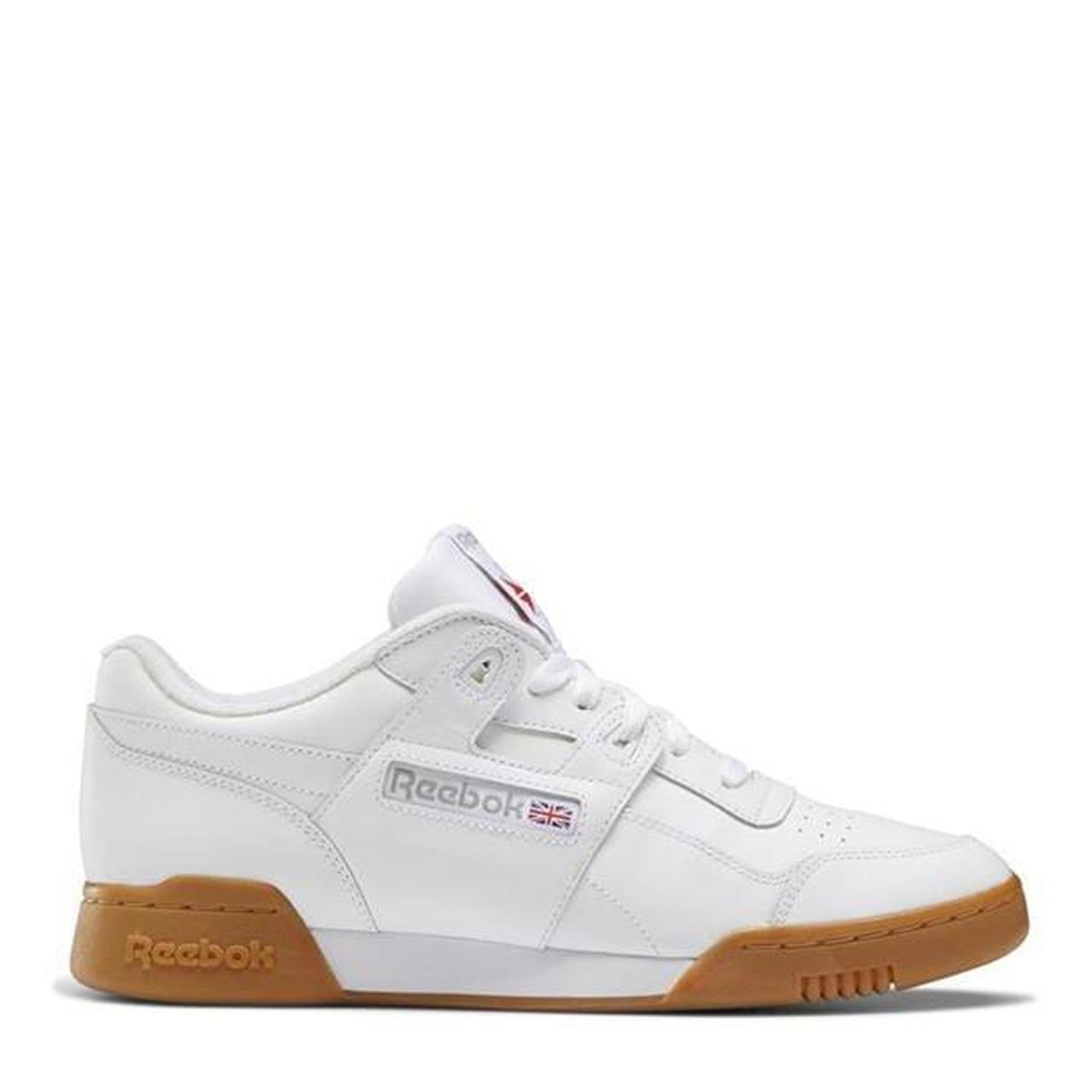 Reebok - Workout Plus - White/Gum Brand new 10... - Depop