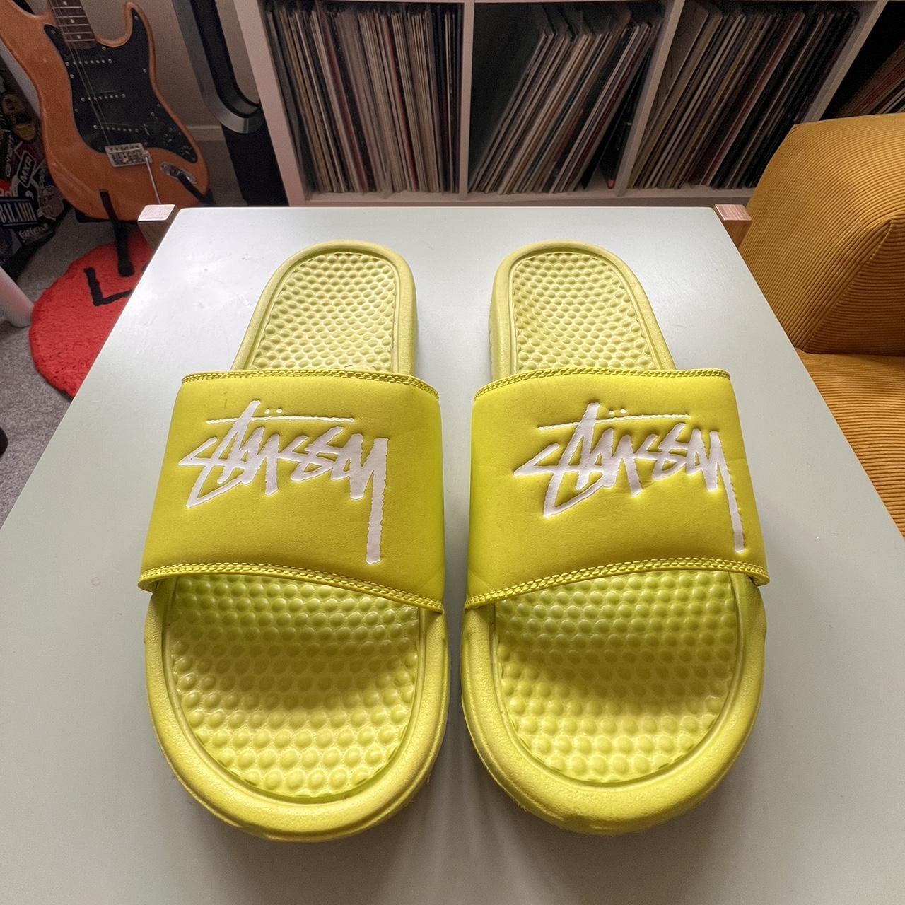 nike benassi slides yellow