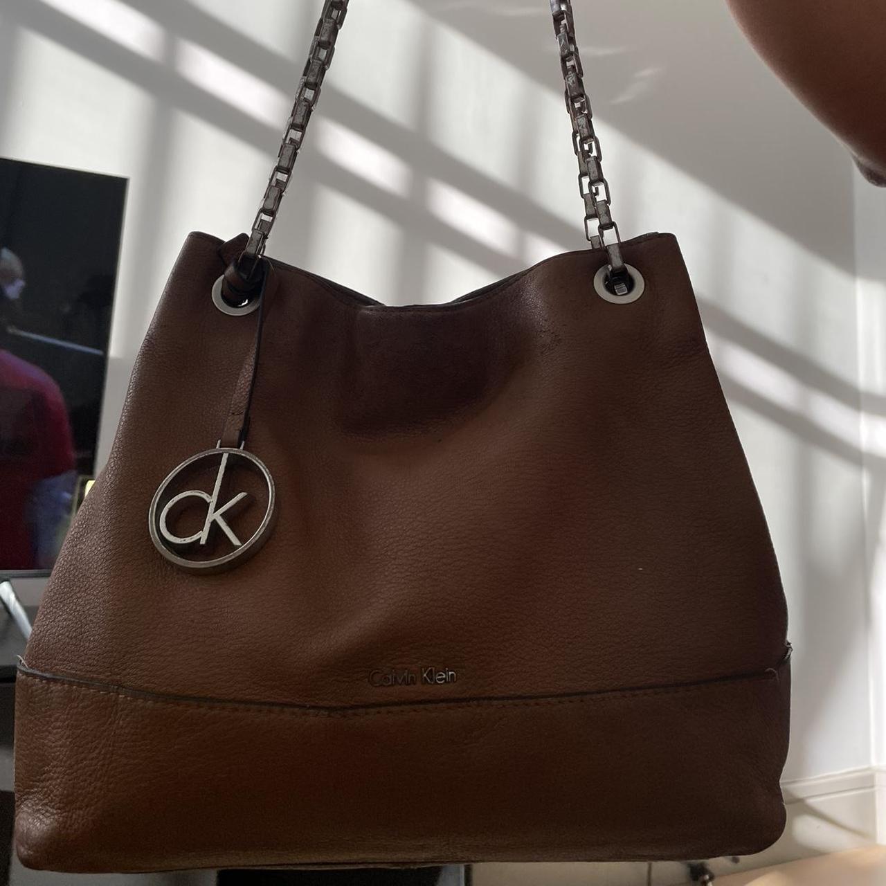 Brown Calvin Klein bag - Depop