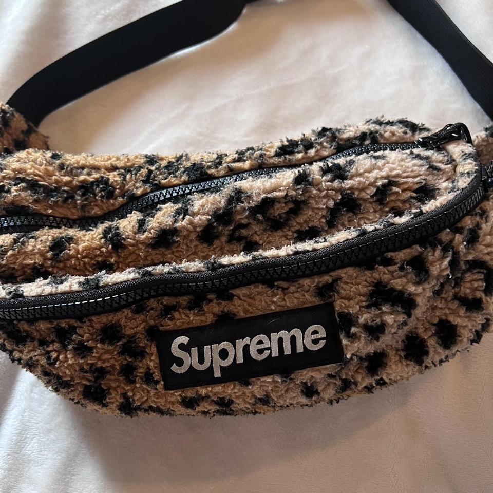 Supreme Leopard Fanny Pack, great condition. - Depop