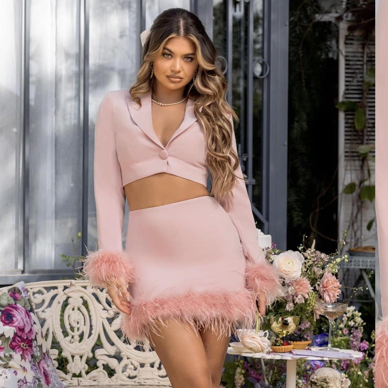 club london feather dress