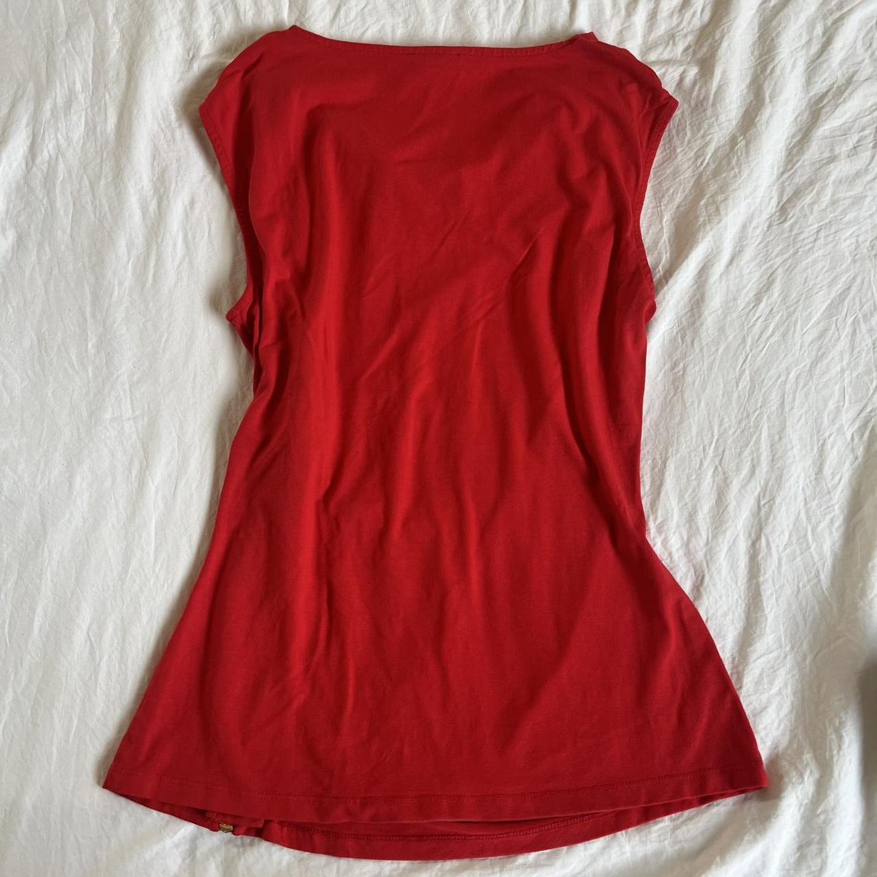 Cache Women's Blouse - Red - M – Caché red cowl n… - image 5