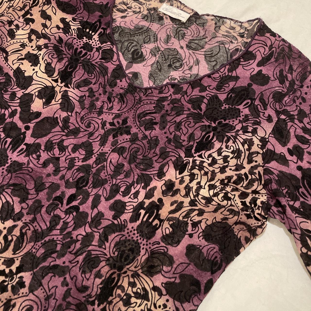 Charlotte Russe Women's Purple and Black Blouse (4)