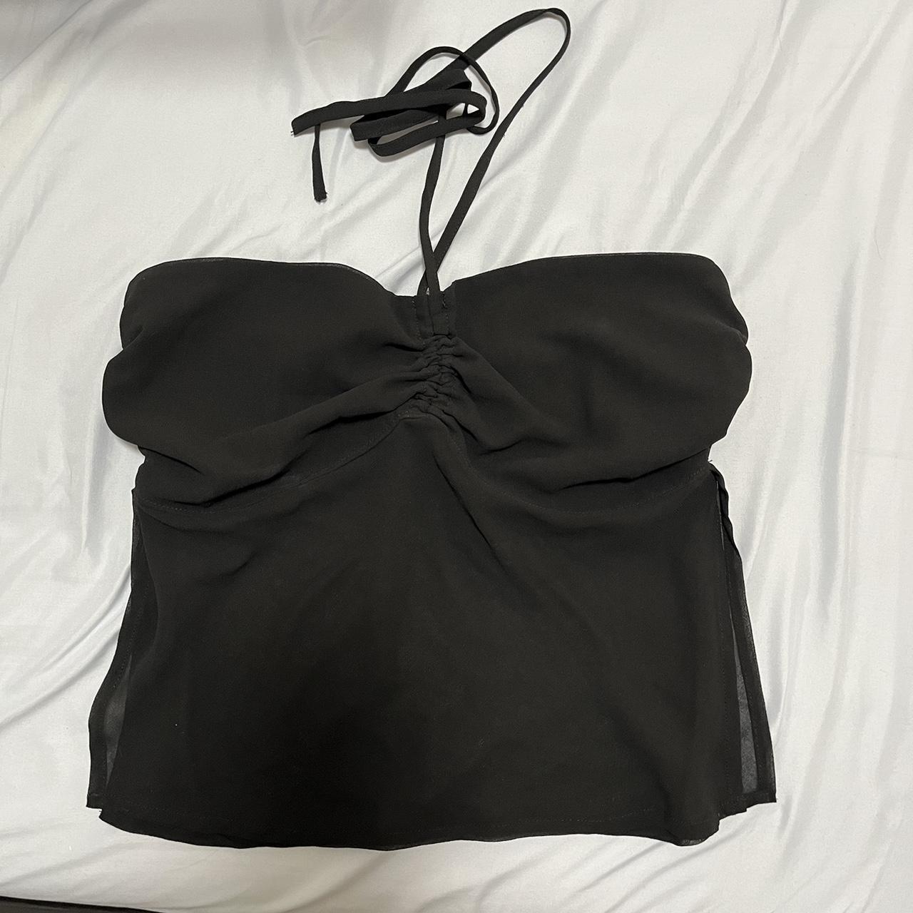 Glassons black halter neck tank top has cute slits... - Depop