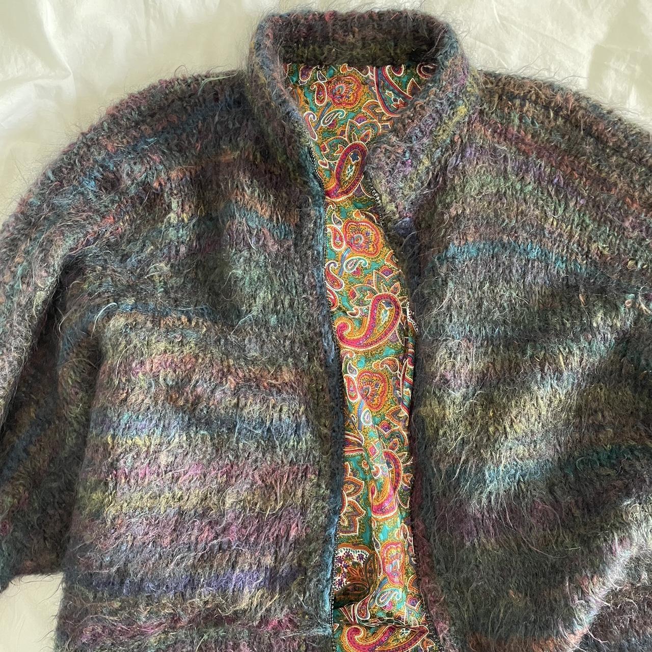 Vintage Houston Astros Rainbow Zip Up Cardigan 70s - Depop