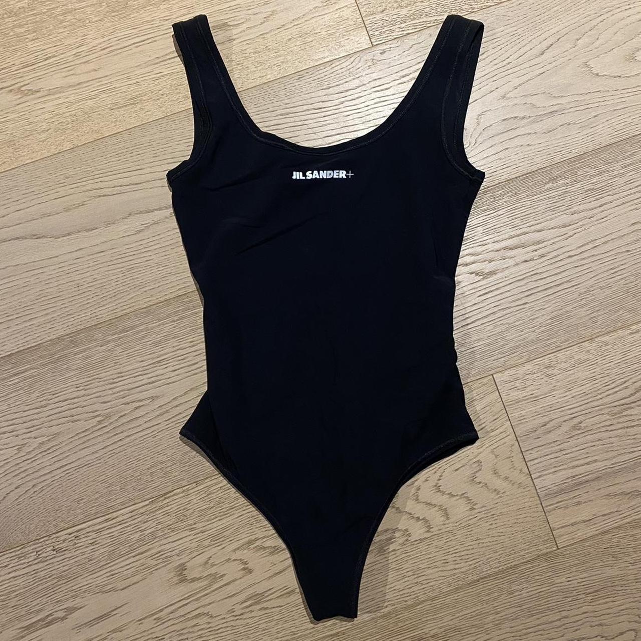 Jil sander logo print swimsuit bought from... - Depop