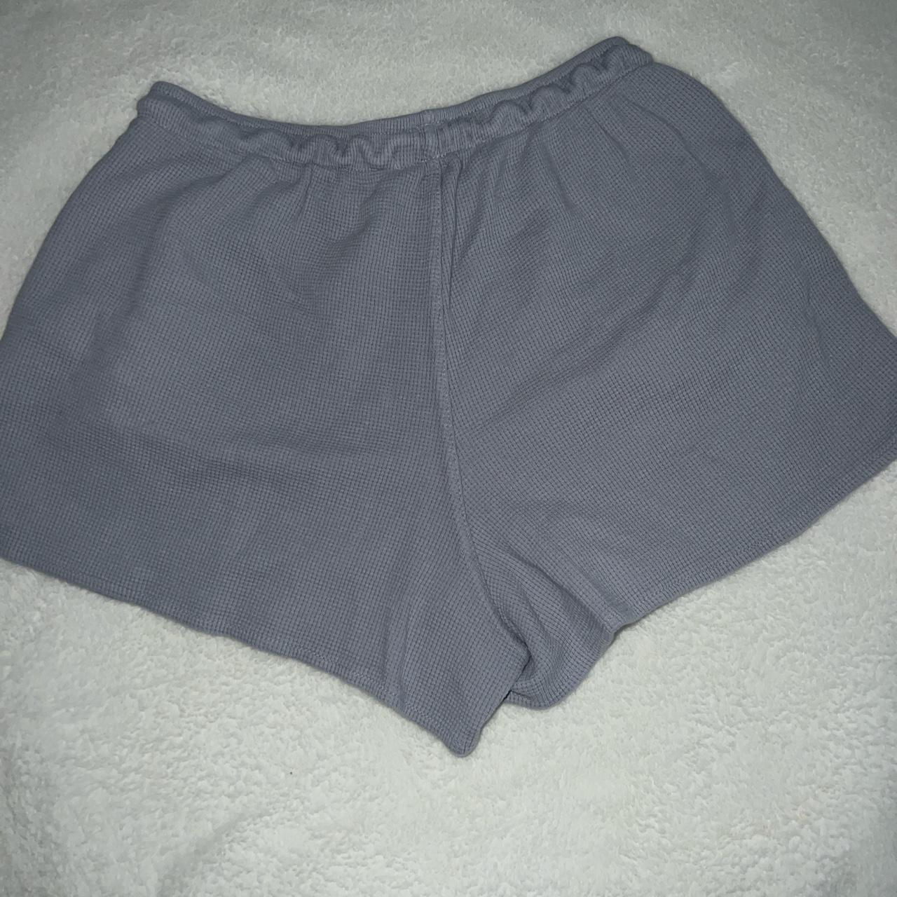 Brandy Melville Summer Thermal shorts in light blue.... Depop