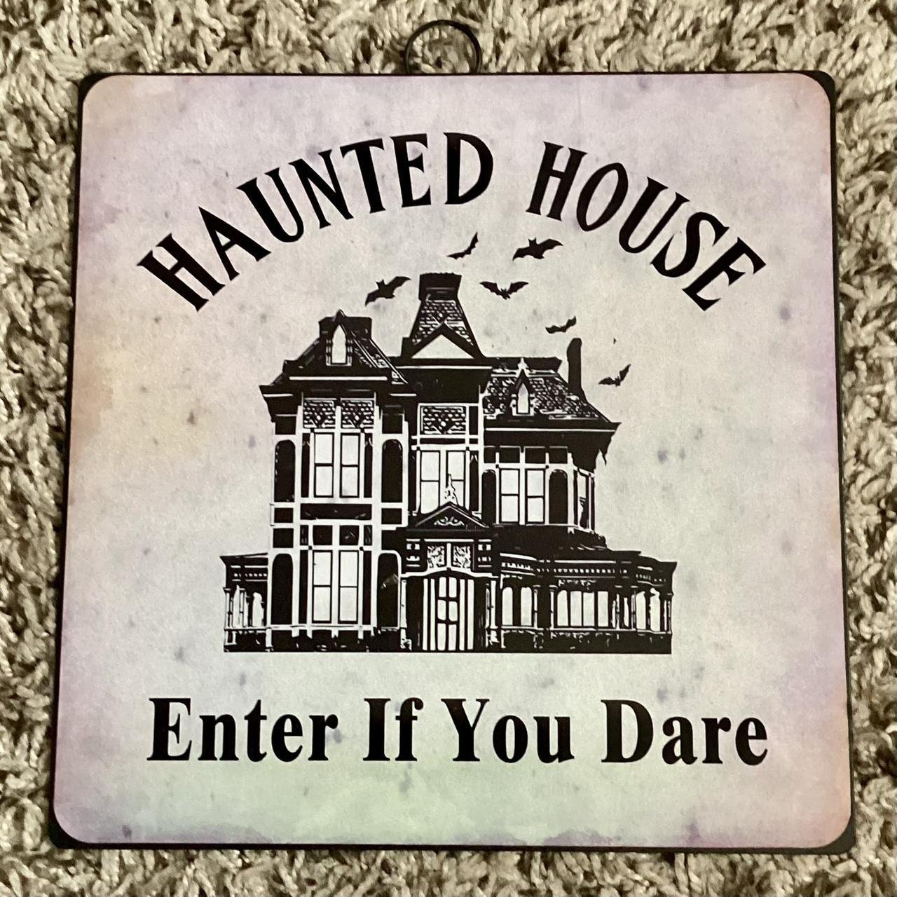 At Home Haunted House “Enter If You Dare” Hanging... - Depop