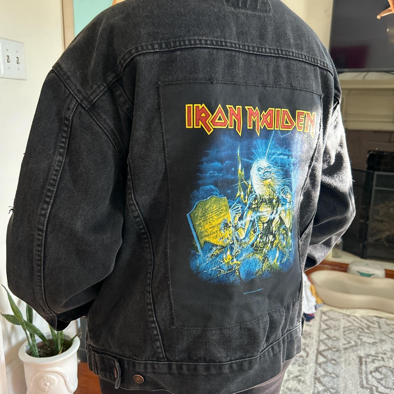 Vintage Denim Jacket offers with Iron Maiden Patches