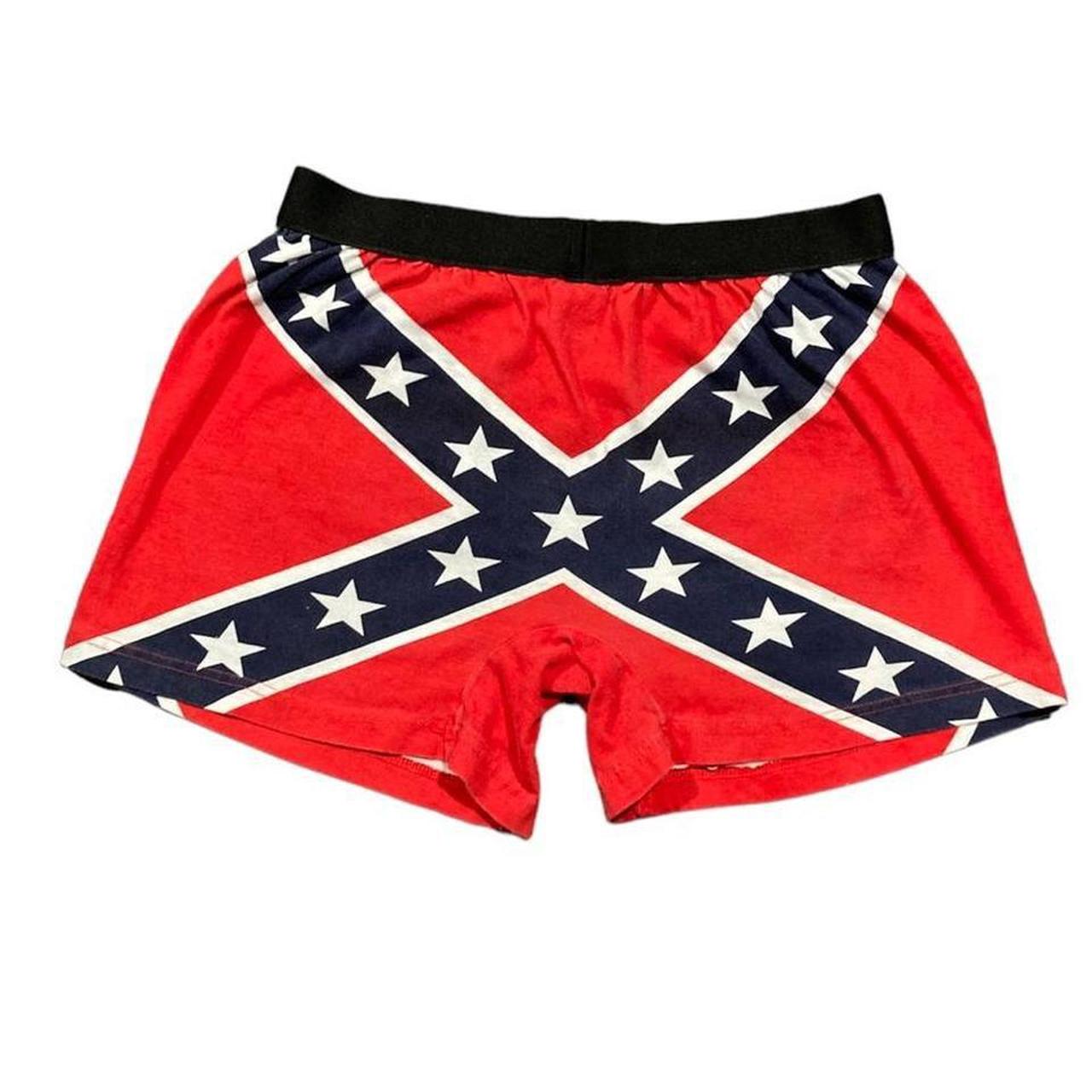 Retro rebel flag boxer shorts Adult Sz XL waist... - Depop