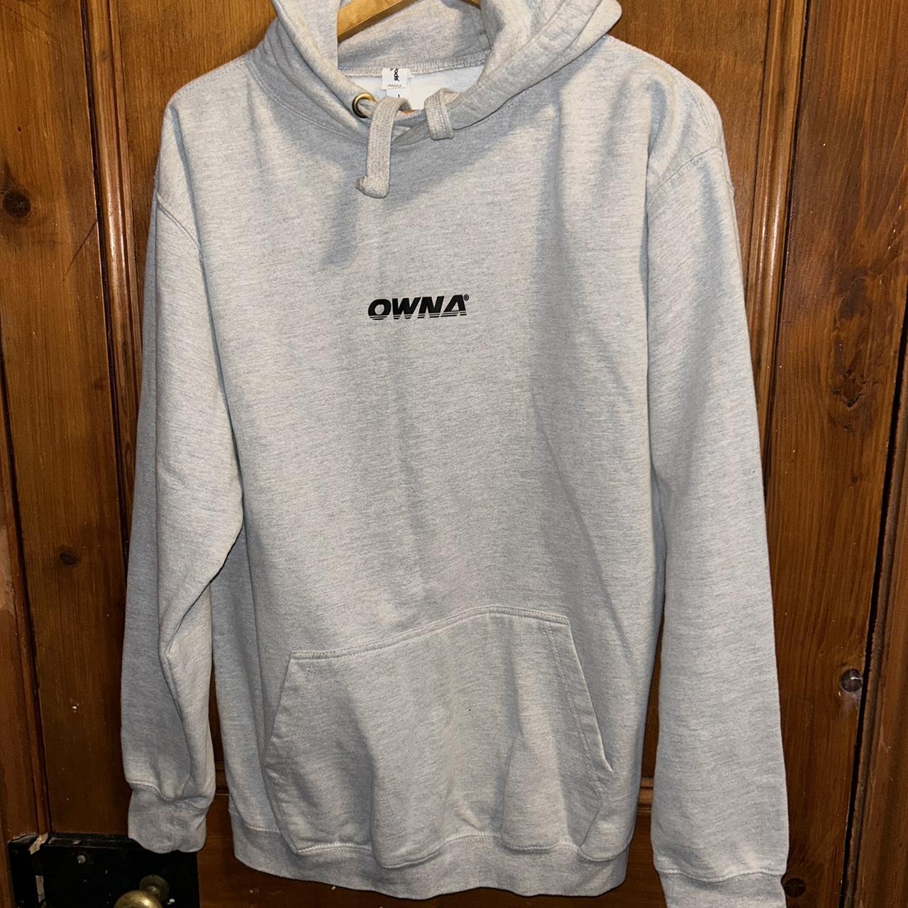 Owna Pizza killer Grey hoodie Size L but fits a M V Depop