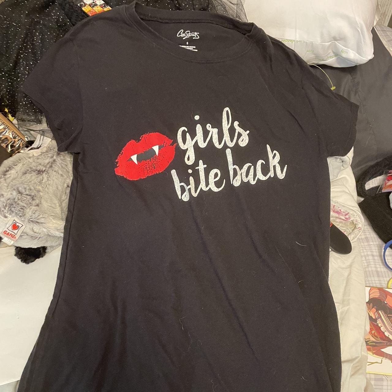 “Girls bite back” T-Shirt! So cute! Just not my... - Depop