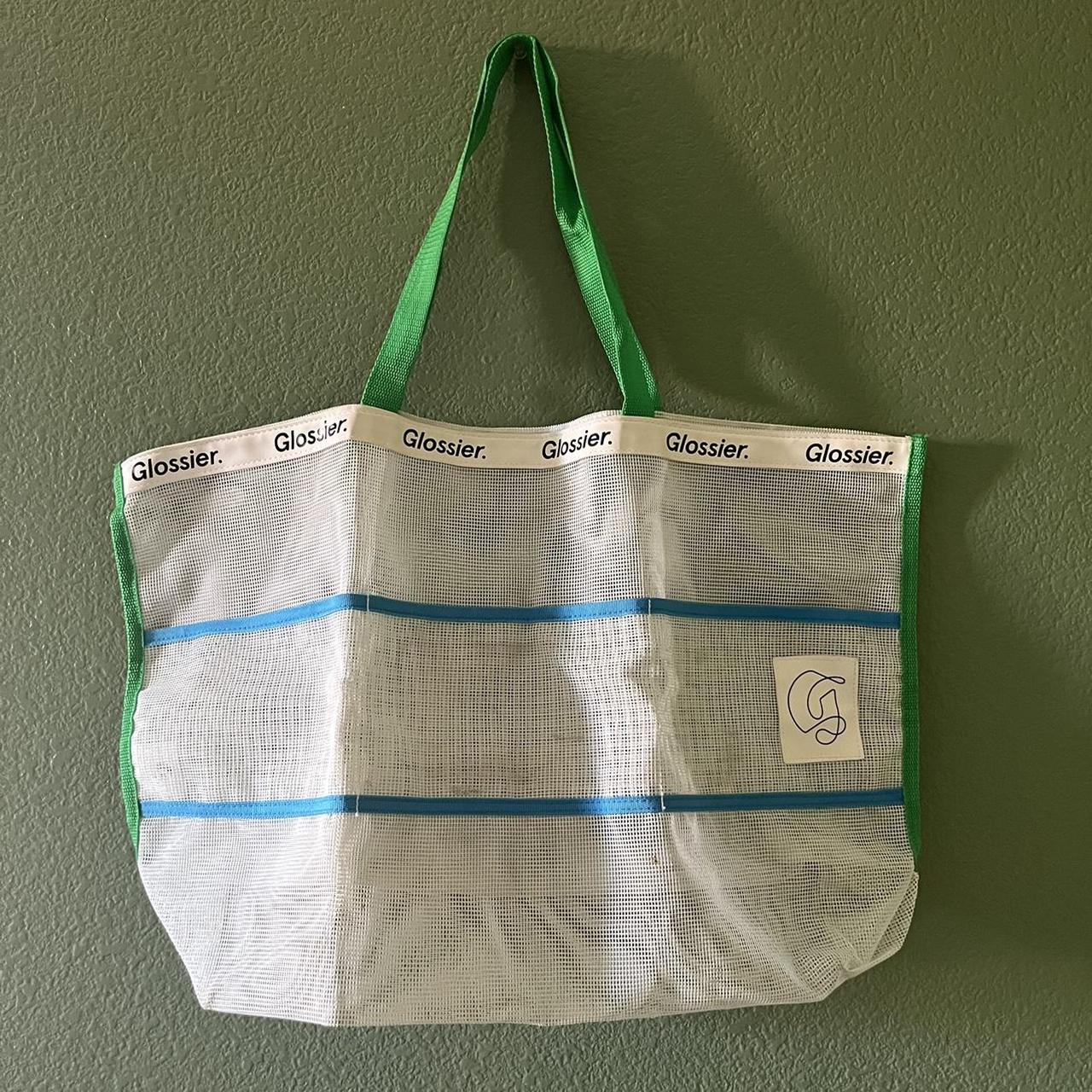 Glossier miami mesh beach tote bag Super spacious... - Depop