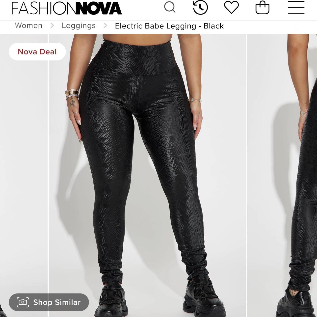 Electric Babe Legging - Black, Fashion Nova, Leggings