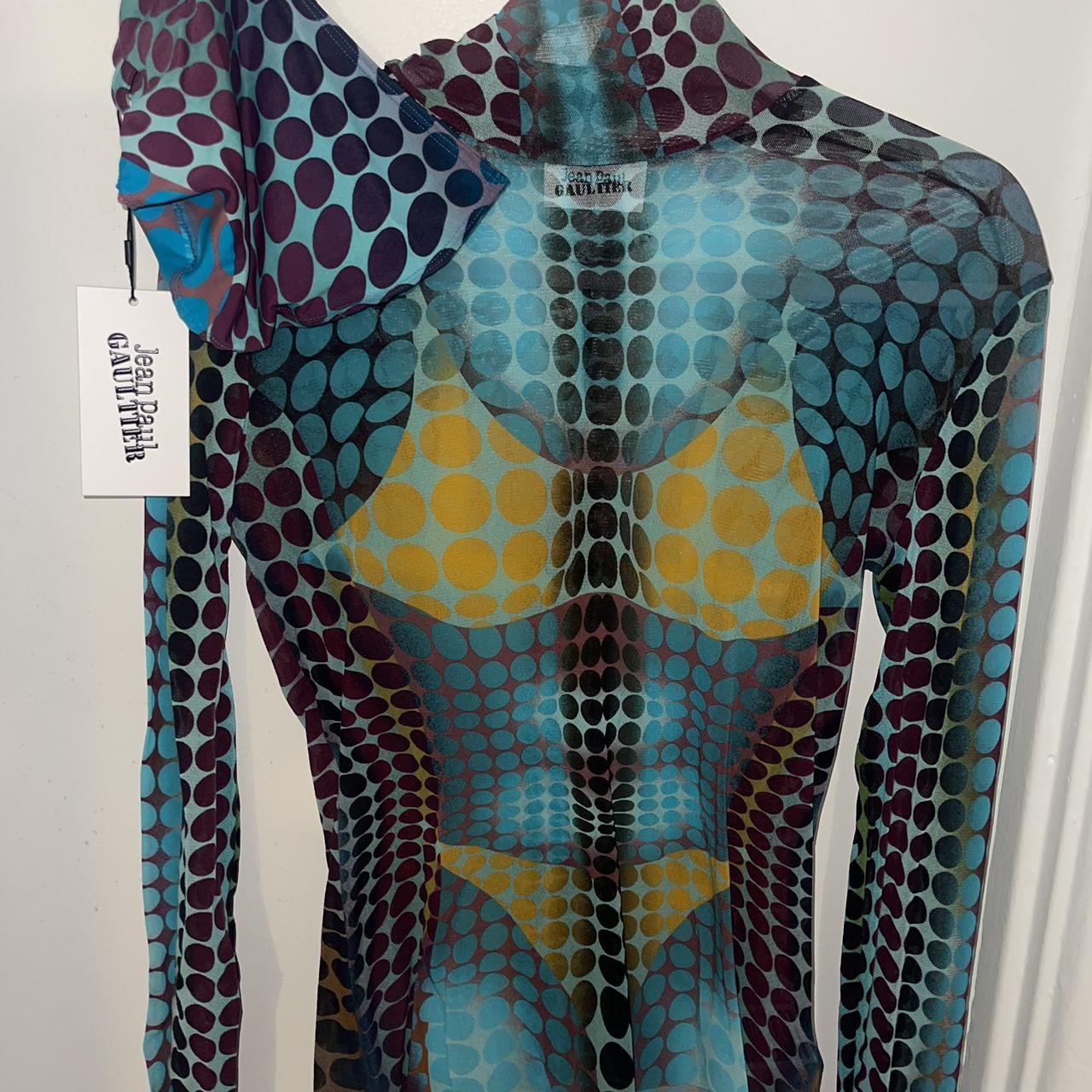 Jean Paul Gaultier Blue, purple, and yellow cyber... - Depop