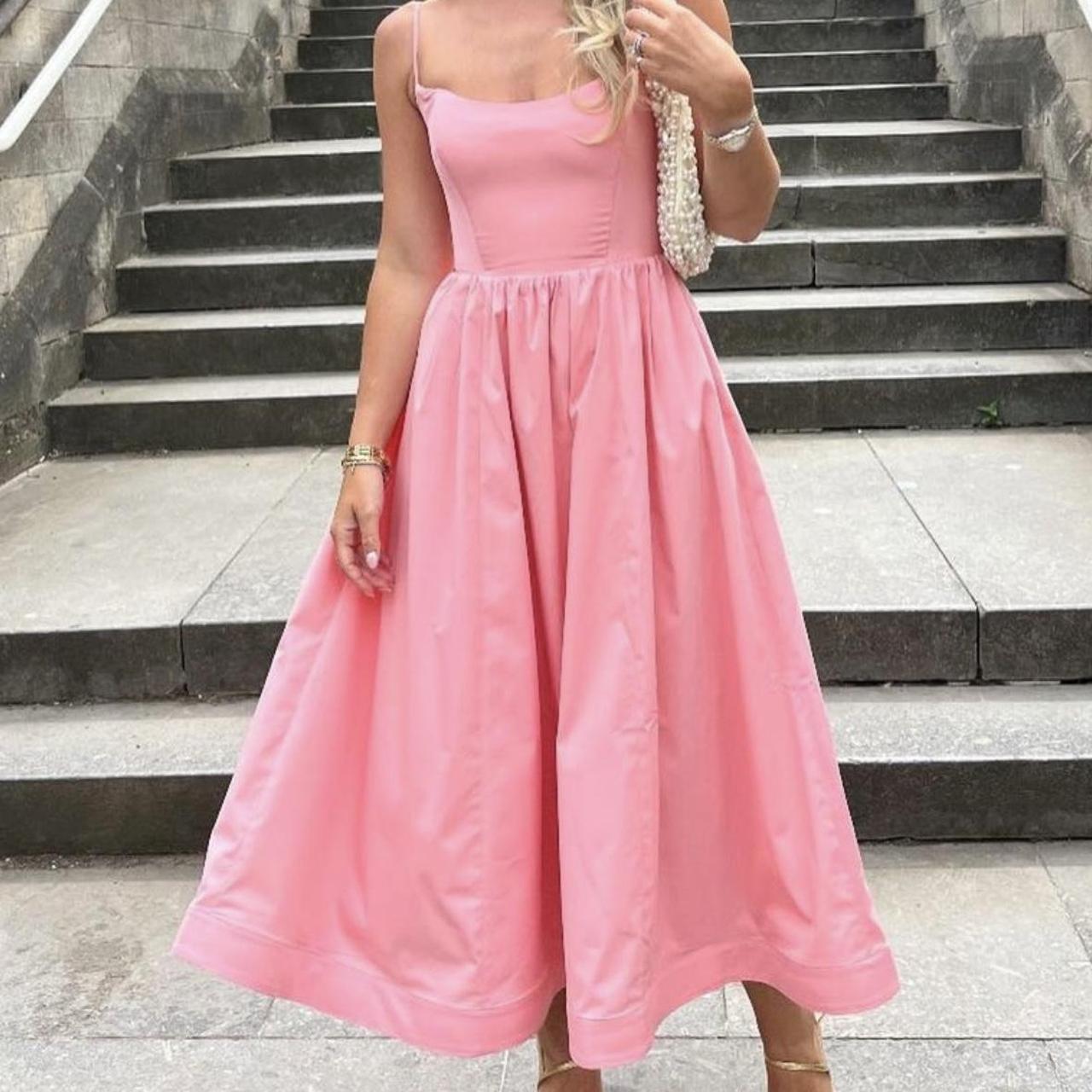 House of cb pink/coral midi dress. Never been worn... Depop