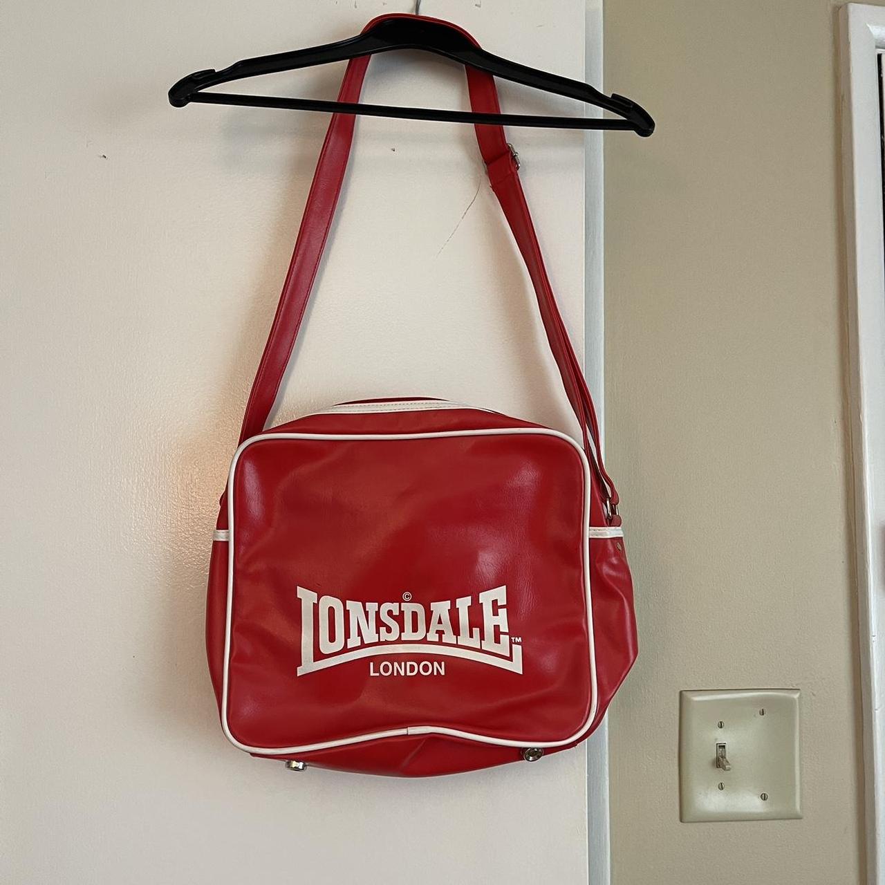 Union Jack Lonsdale leather messenger bag Depop