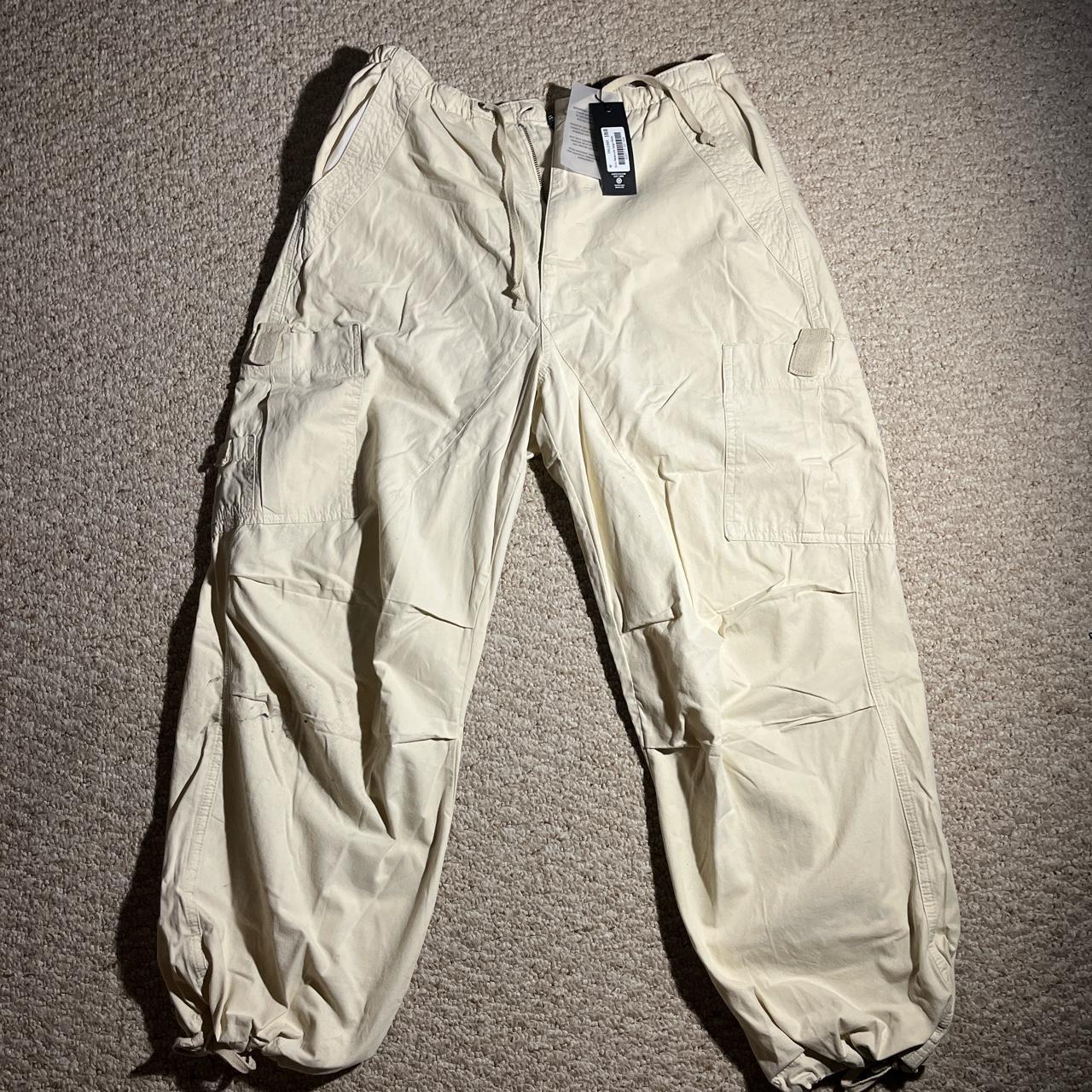 Jaded London Women's Cream Trousers Depop