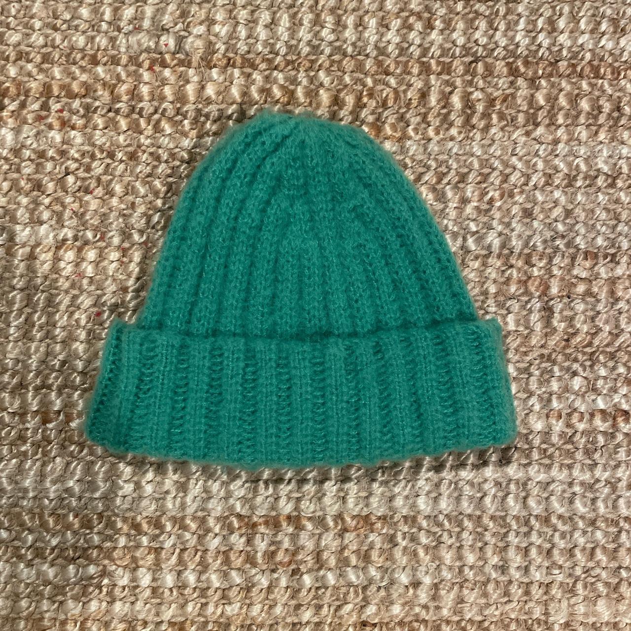 oak and fort chunky green beanie. second photo shows... - Depop