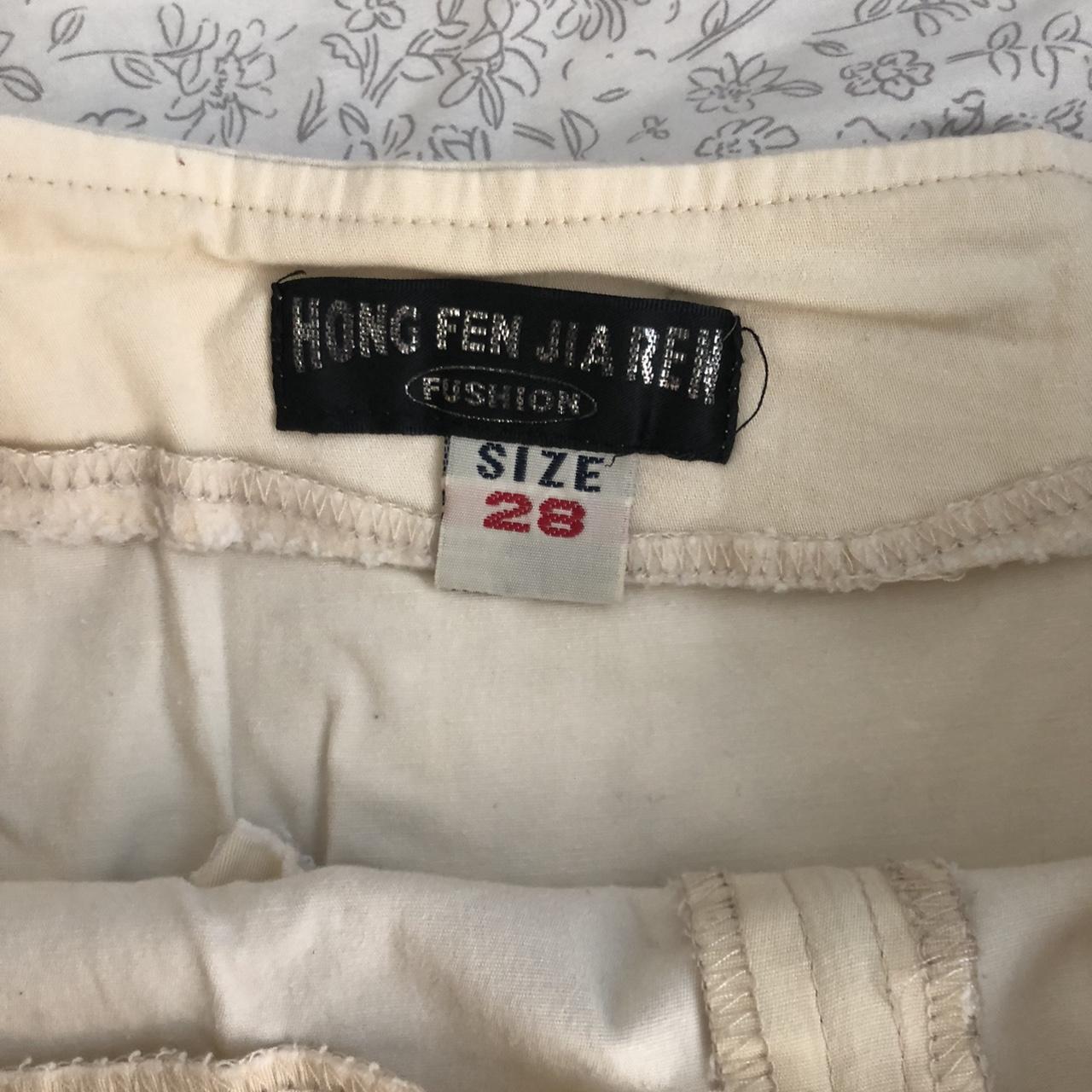 Vintage Women's Skirt - White/Cream - S – vintage… - image 3
