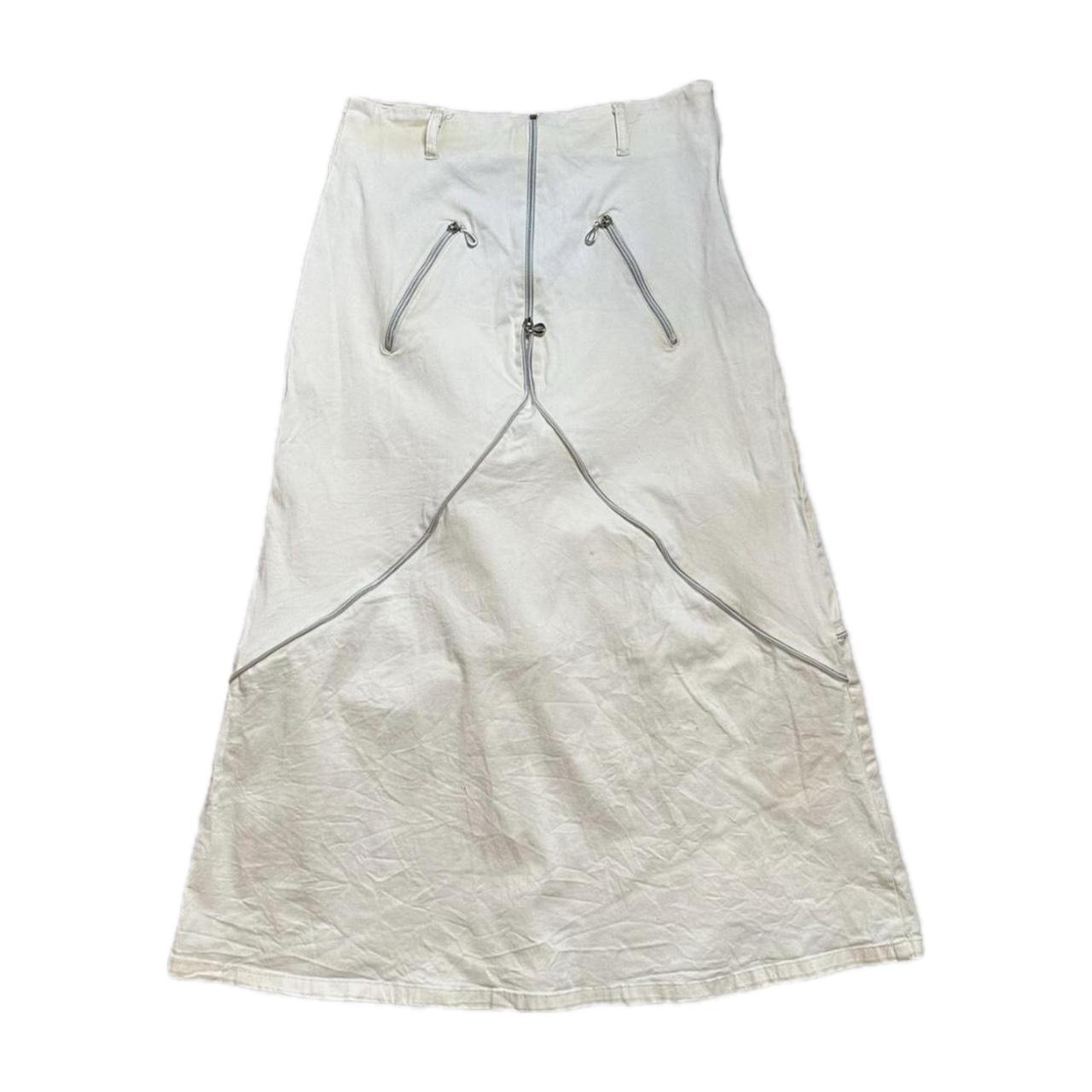 Vintage Women's Skirt - White/Cream - S – vintage… - image 1