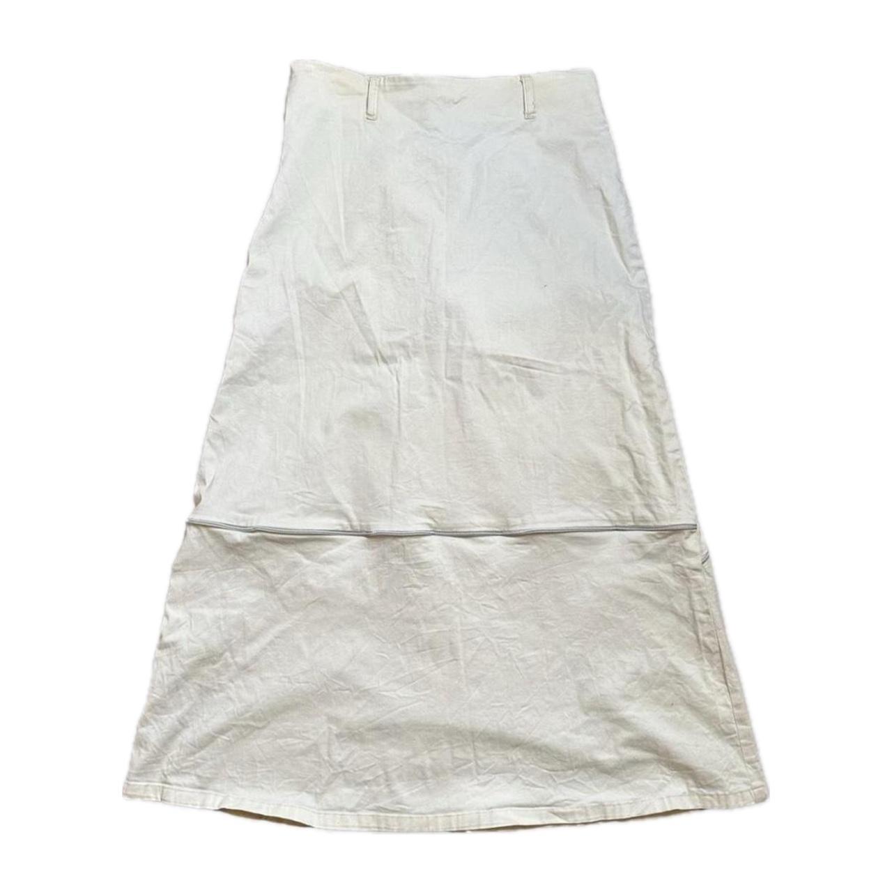 Vintage Women's Skirt - White/Cream - S – vintage… - image 2