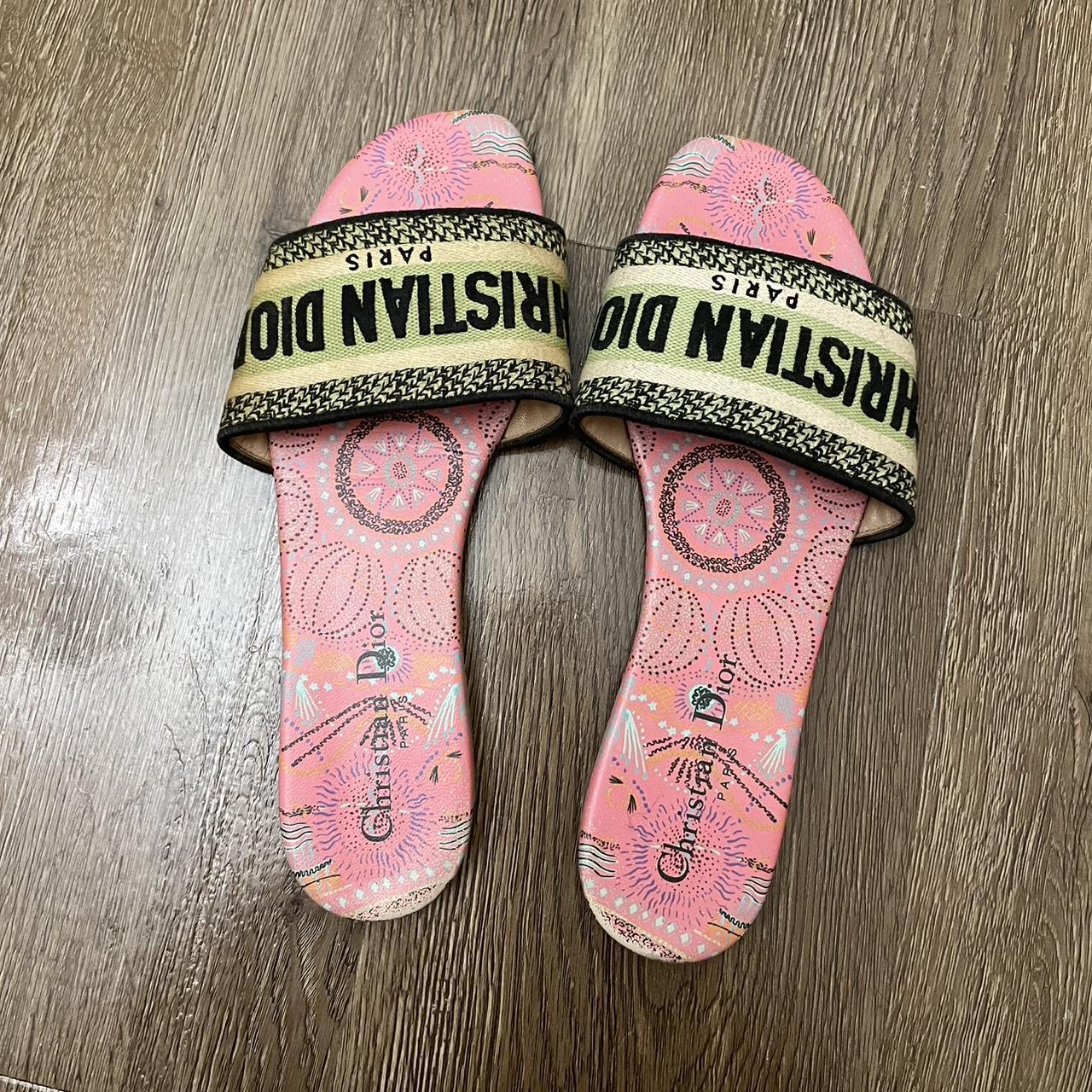 RARE] Christian Dior Dway Slide Pink/Green - US 7 | Depop