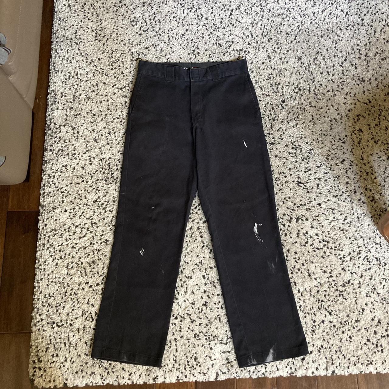 Black Paint Splatter Dickies Classic 874 Straight Depop   P0 