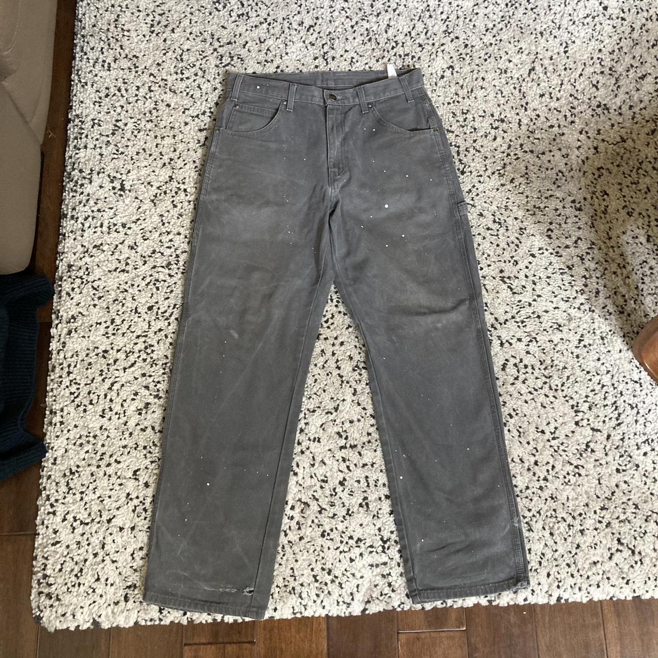 Grey Dickies carpenter pant. Darker grey denim... Depop