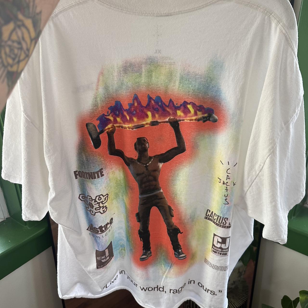 Tシャツ・カットソー Travis Scott The Scotts Rage Emote T-shirt Travis Scott The Scotts Rage Emote T-Shirt White – Ziggys On